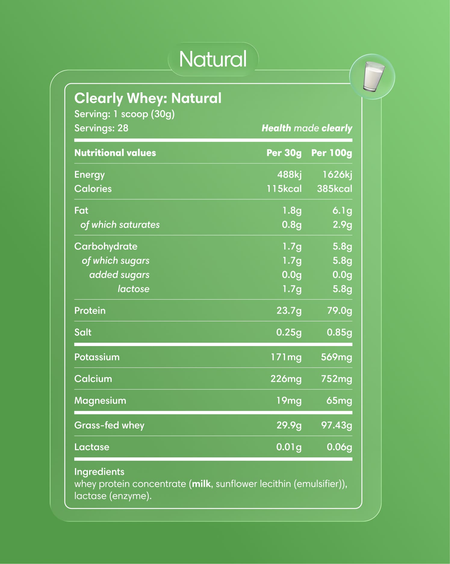  Clearly - Grass-fed Whey